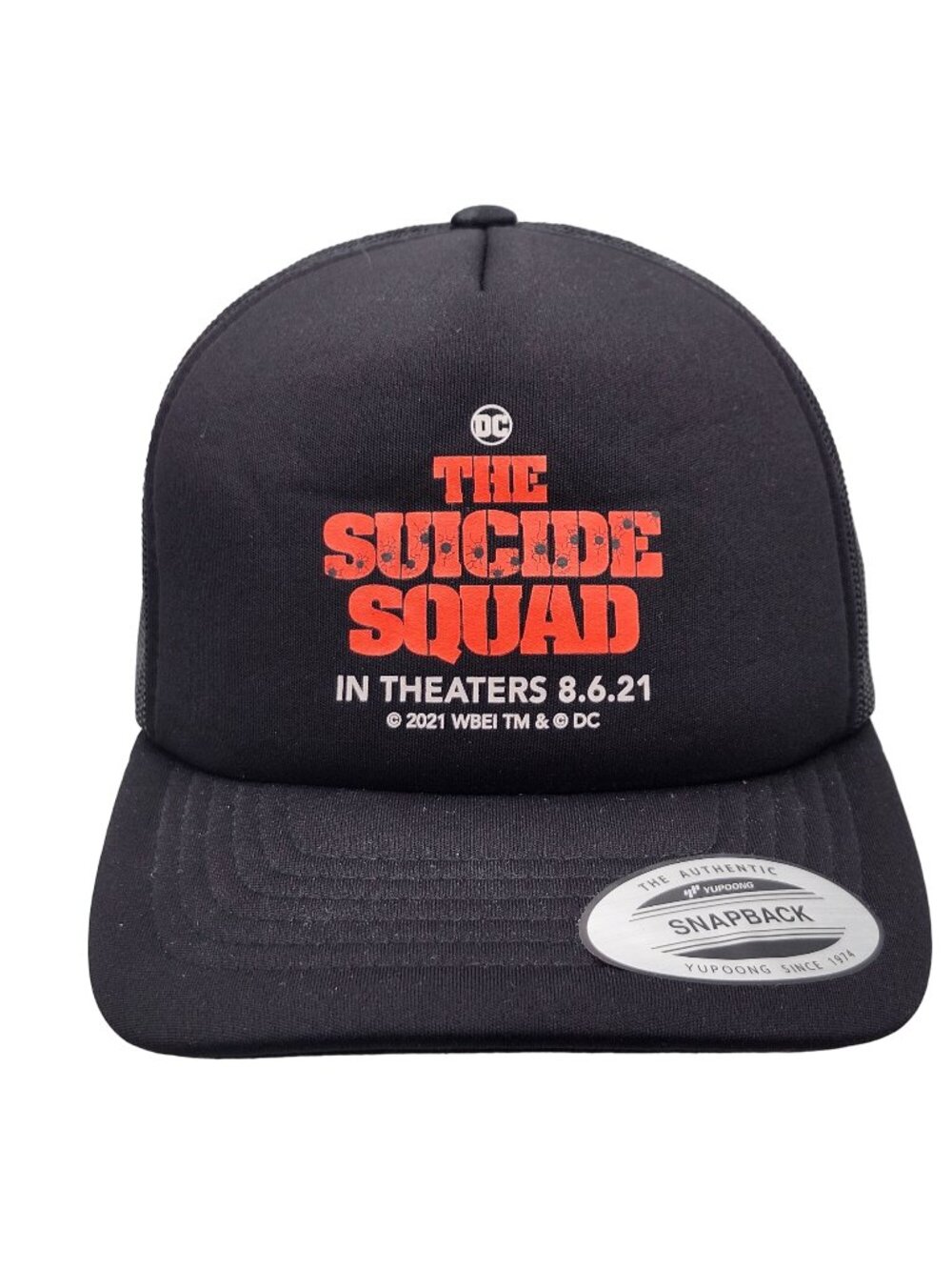The Suicide Squad Snapback Hat DC Comics Movie Promo Cap Adjustable Mesh Trucker